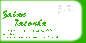 zalan katonka business card